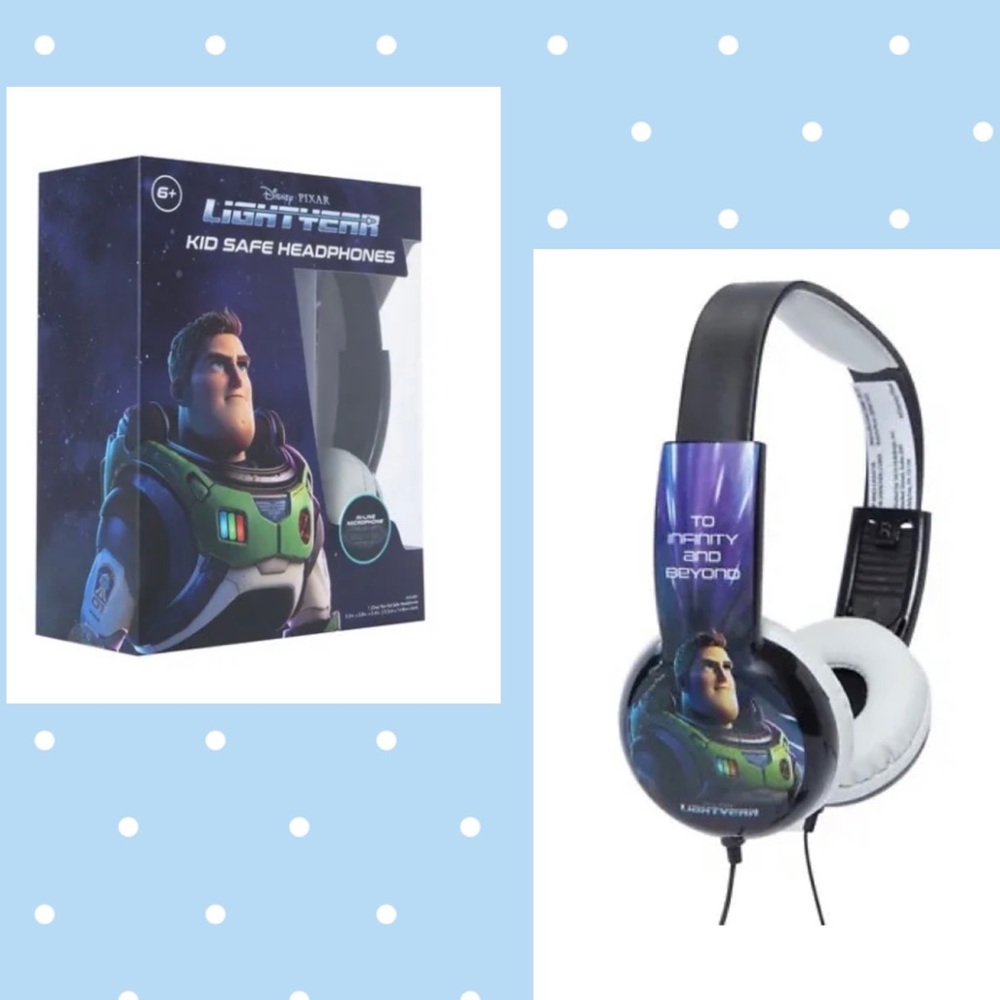 DISNEY PIXAR~LIGHTYER KID SAFE HEADPHONES 6+ (#8840)